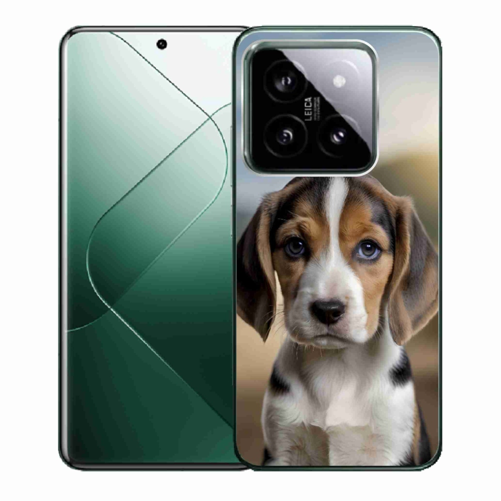 Gél borító mmCase a Xiaomi 14-hez - aranyos beagle