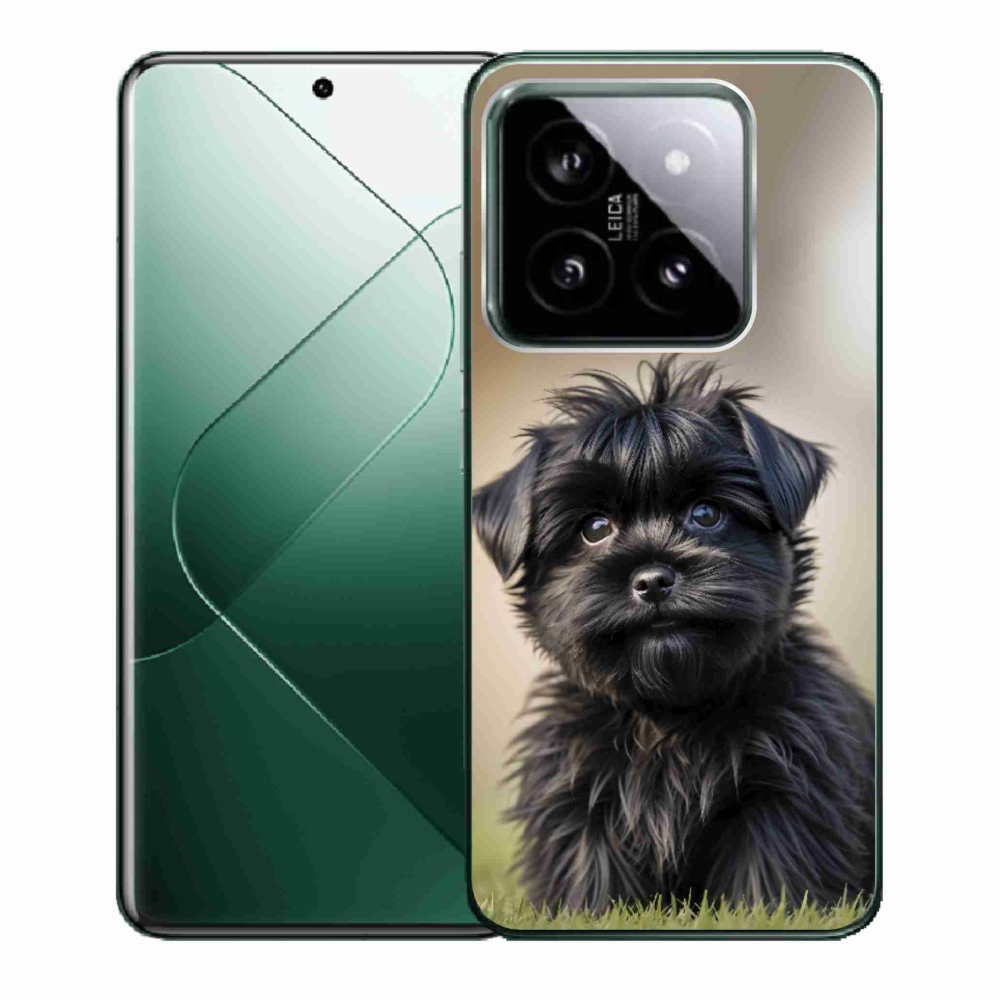 Gél borítás mmCase a Xiaomi 14-hez - aranyos fekete kutya