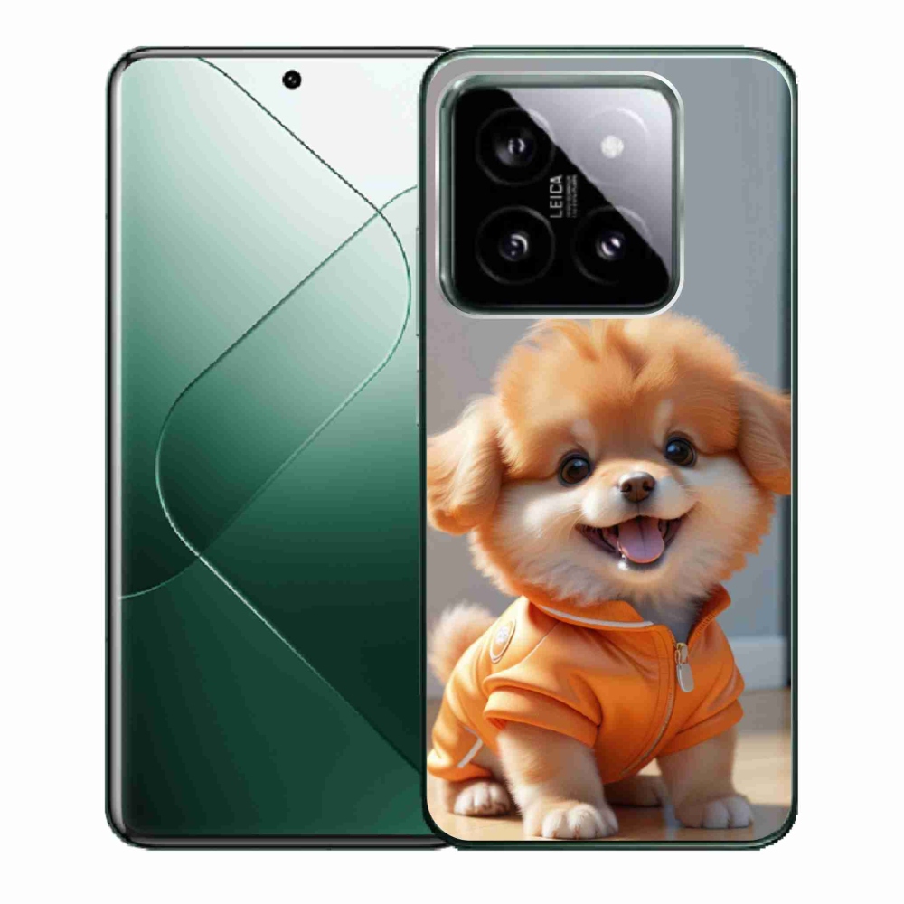 Gél borító mmCase a Xiaomi 14-hez - aranyos pomerániai pulóverben
