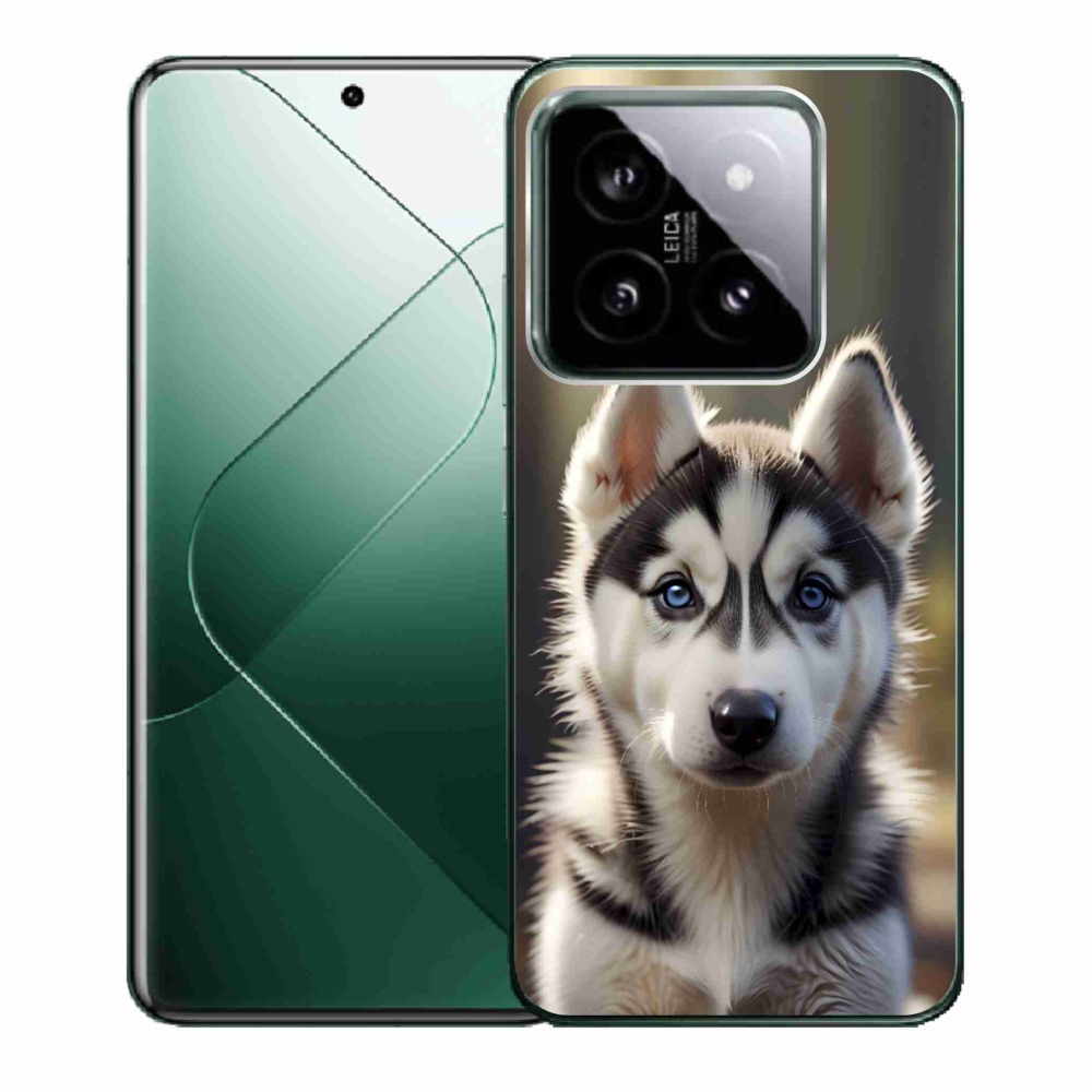 Gél borító mmCase a Xiaomi 14-hez - aranyos szibériai husky