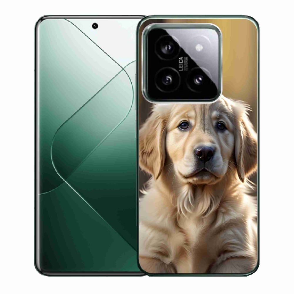 Gél borító mmCase a Xiaomi 14-hez - aranyos arany retriever