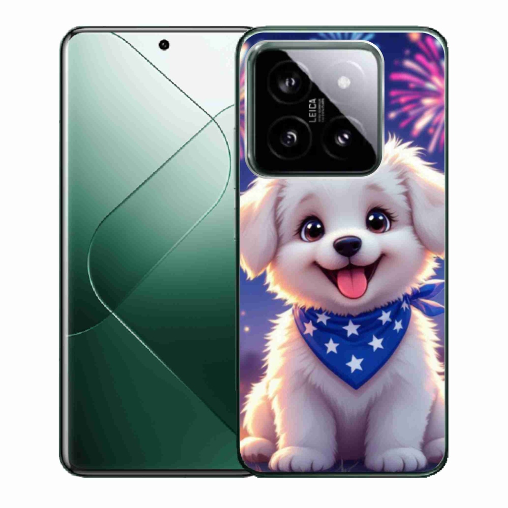 Gél borító mmCase a Xiaomi 14 - ünnepi kiskutya számára