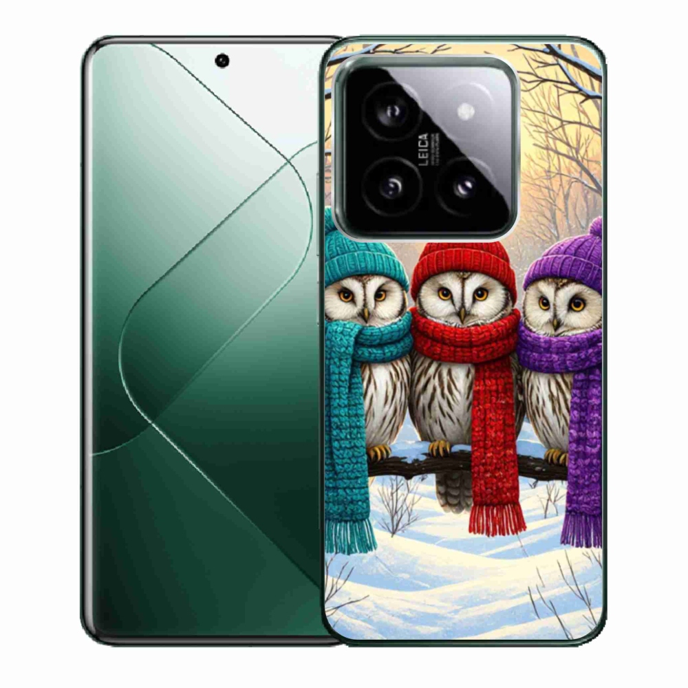 Gél borító mmCase a Xiaomi 14-hez - bagoly barátok