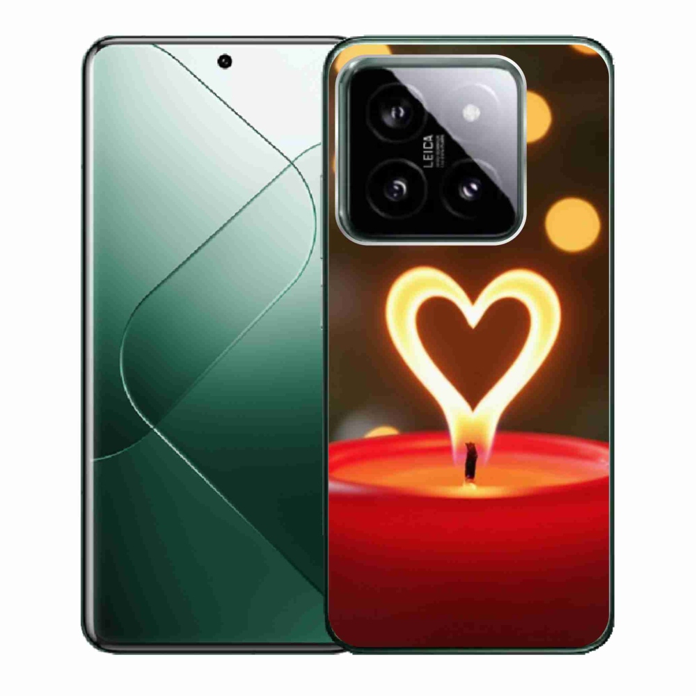 Gél borítás mmCase a Xiaomi 14 - láng szíve számára