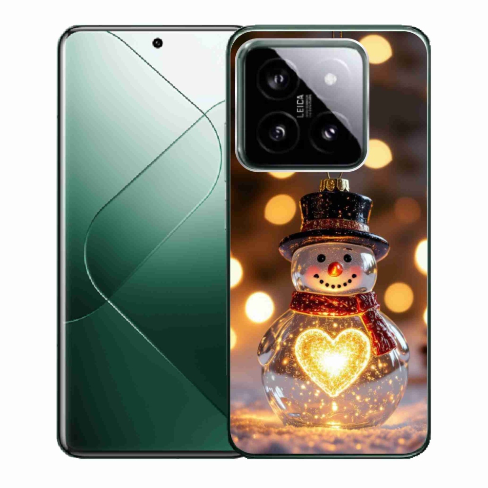 Gél borító mmCase a Xiaomi 14-hez - Karácsonyi hóember