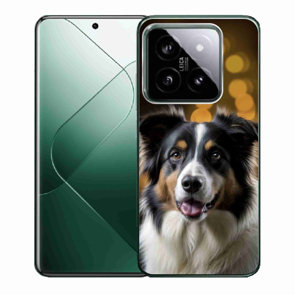 Gél borítás mmCase a Xiaomi 14 - mosolygó ausztrál juhászkutyához