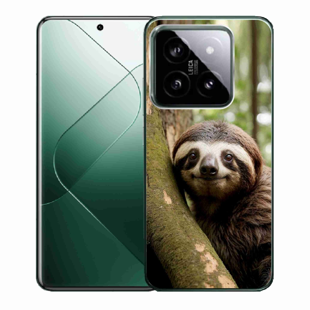 Gél borító mmCase a Xiaomi 14-hez - mosolygó lajhár