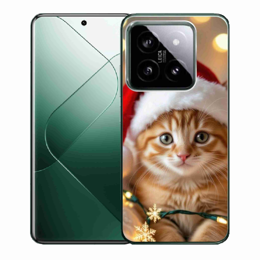 Gél borító mmCase a Xiaomi 14-hez - Karácsonyi cica