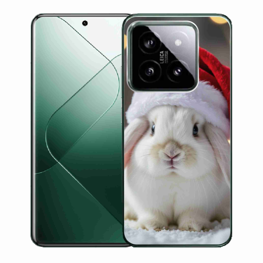 Gél borítás mmCase a Xiaomi 14 - Karácsonyi nyúlhoz