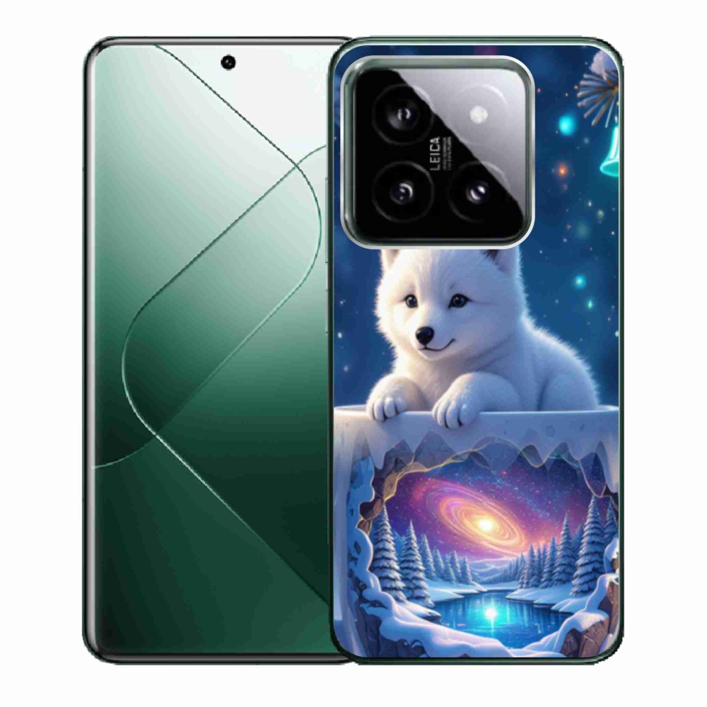 Gél borítás mmCase a Xiaomi 14 - Karácsonyi kölyökkutyákhoz