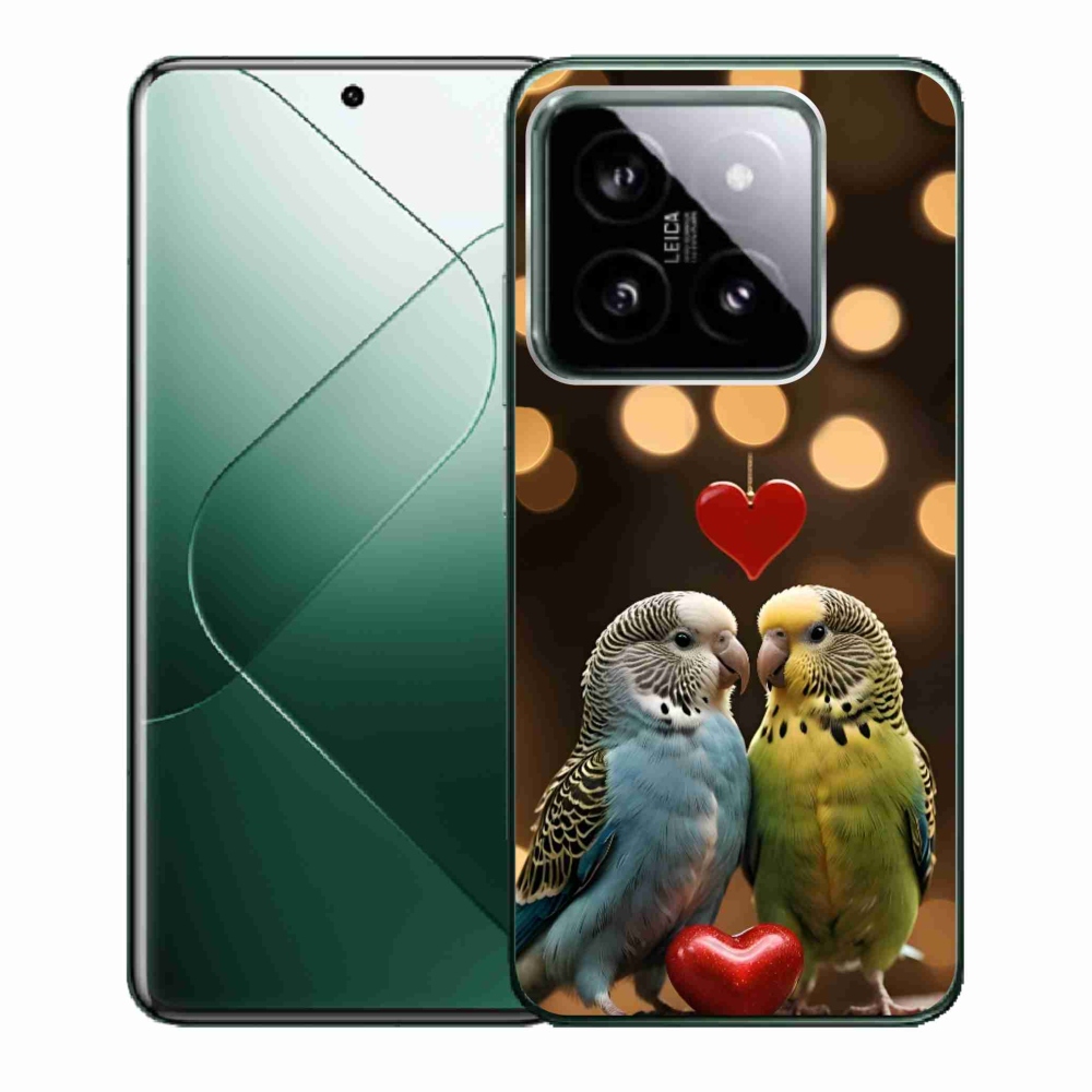 Gél borítás mmCase a Xiaomi 14-hez - szerelmes papagájok