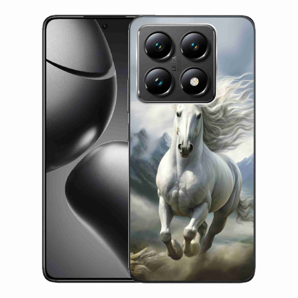 Gél borítás mmCase a Xiaomi 14T-hez - futó fehér ló 3