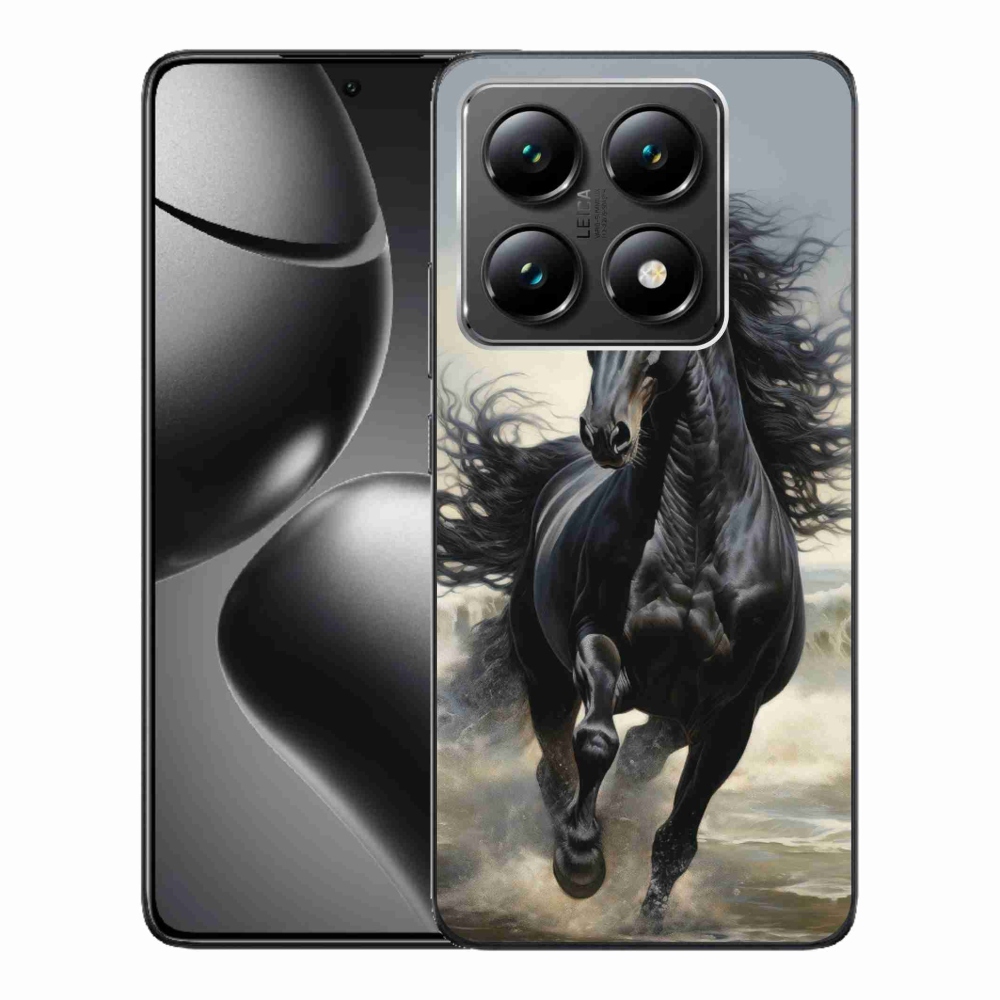 Gél borítás mmCase a Xiaomi 14T-hez - futó fekete ló