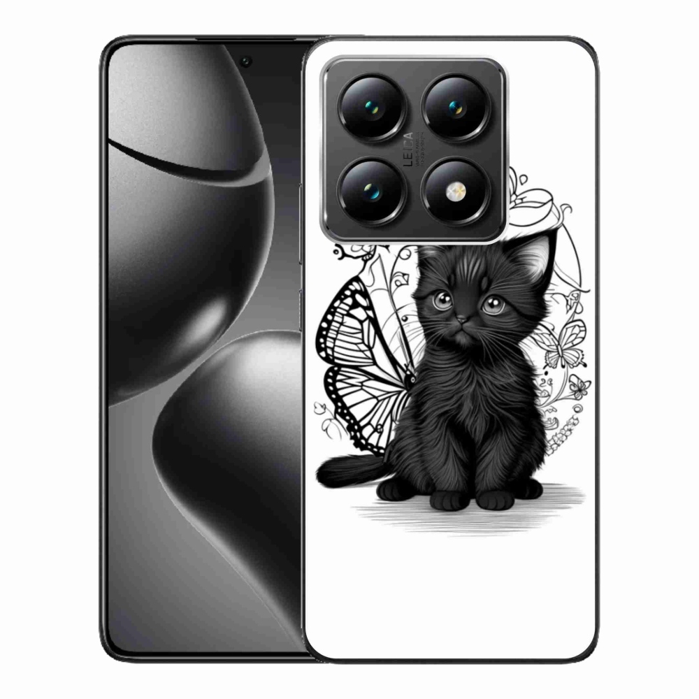 Gél borítás mmCase a Xiaomi 14T-hez - fekete cica