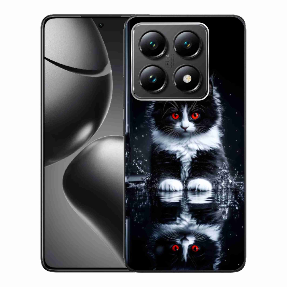Gél borítás mmCase a Xiaomi 14T-hez - fekete-fehér cica