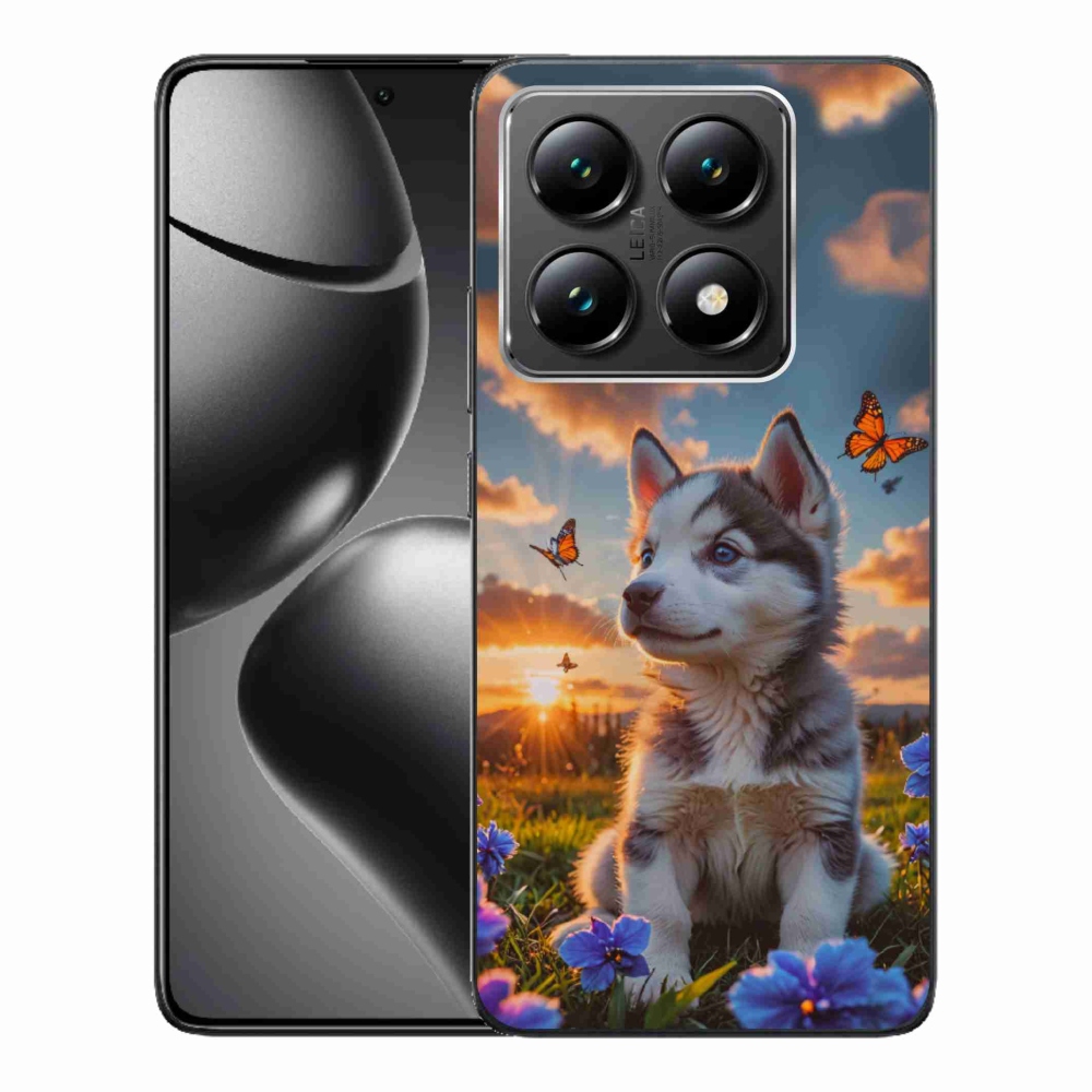 Gél borítás mmCase a Xiaomi 14T-hez - husky naplementében