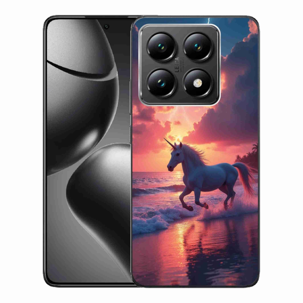 Gél borító mmCase a Xiaomi 14T-hez - egyszarvú a tengerparton