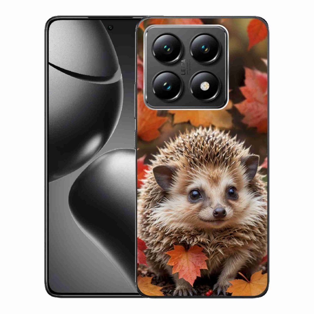 Gél borító mmCase a Xiaomi 14T-hez - sün a levelekben
