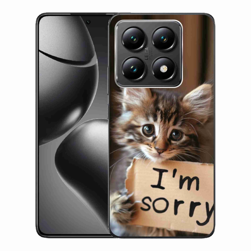 Gél borítás mmCase a Xiaomi 14T-hez - macska bocsánatkérése