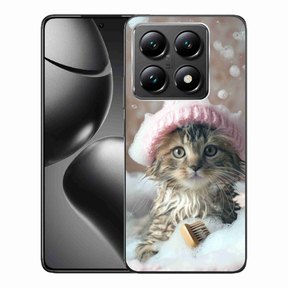 Gél borító mmCase a Xiaomi 14T-hez - cica és fürdő