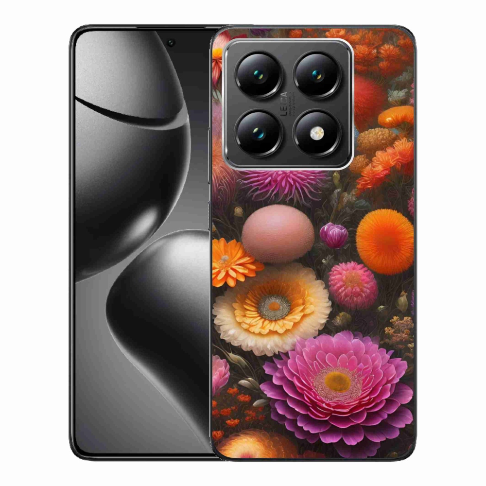 Gél borító mmCase a Xiaomi 14T számára - virágos kompozíció