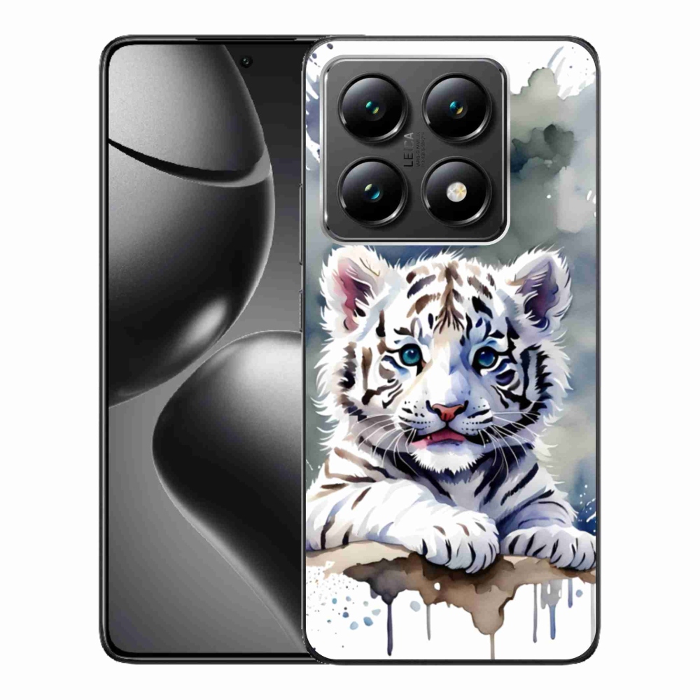 Gél borítás mmCase a Xiaomi 14T-hez - fehér tigriskölyök