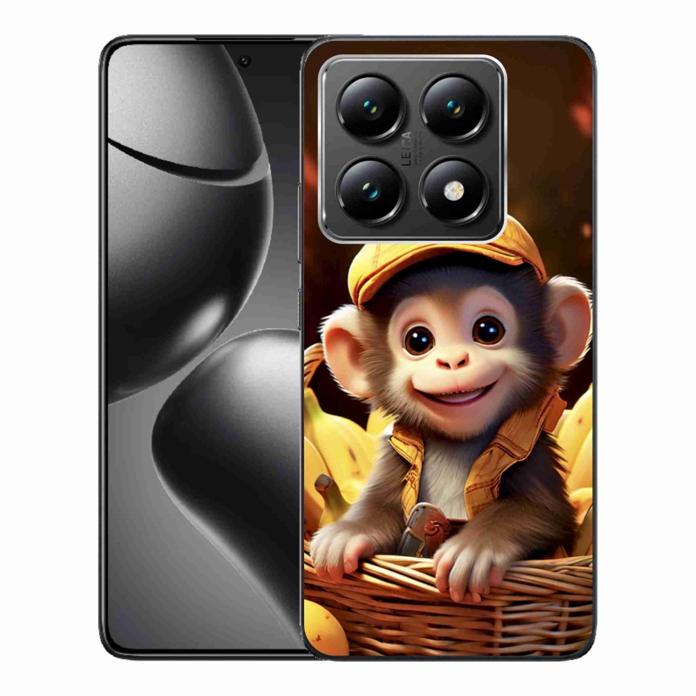 Gél borítás mmCase a Xiaomi 14T-hez - majom a kosárban