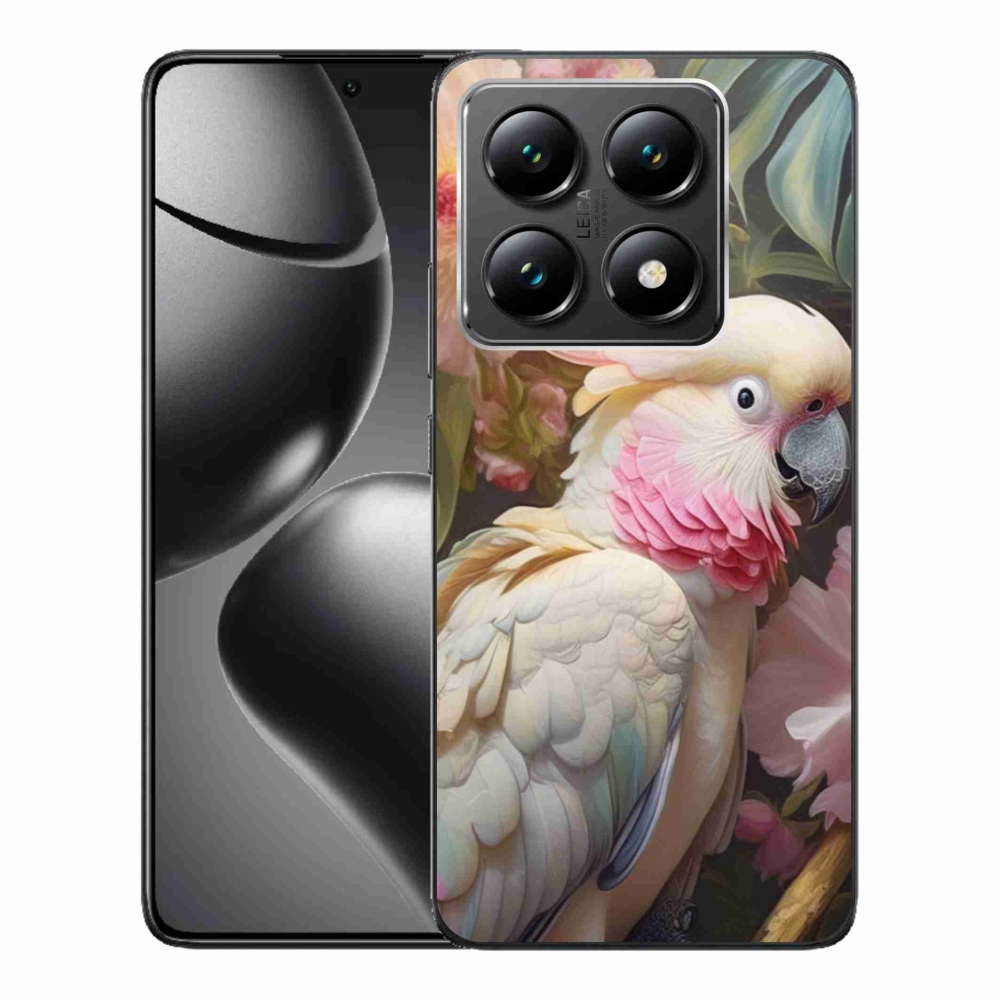 Gél borítás mmCase a Xiaomi 14T-hez - papagáj kakadu rózsaszín 2