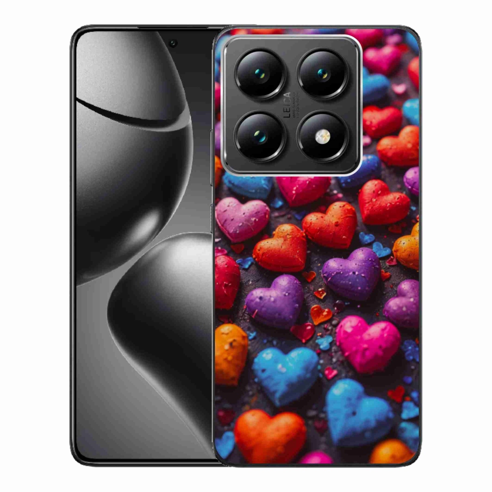 Gél borítás mmCase a Xiaomi 14T Pro számára - színes szív