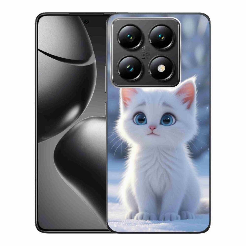 Gél borítás mmCase a Xiaomi 14T Pro számára - fehér cica 3