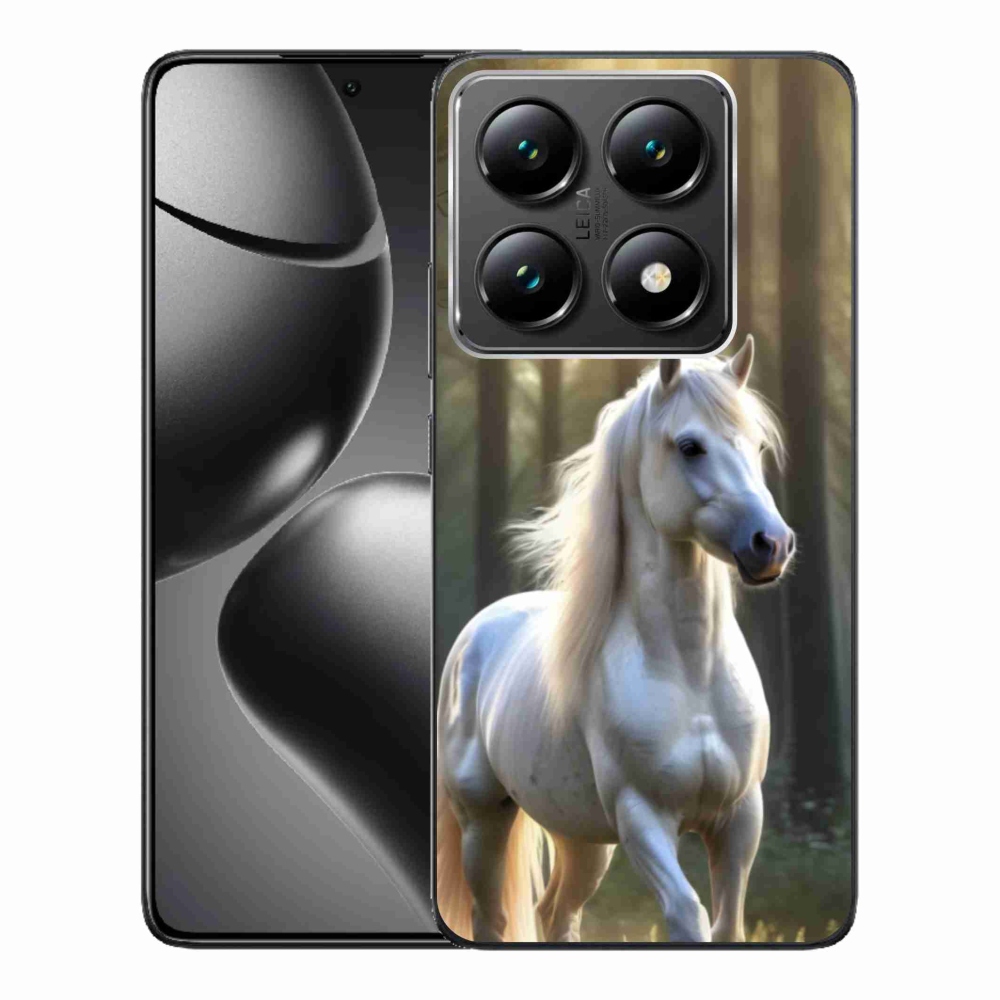 Gél borítás mmCase a Xiaomi 14T Pro számára - fehér ló 3