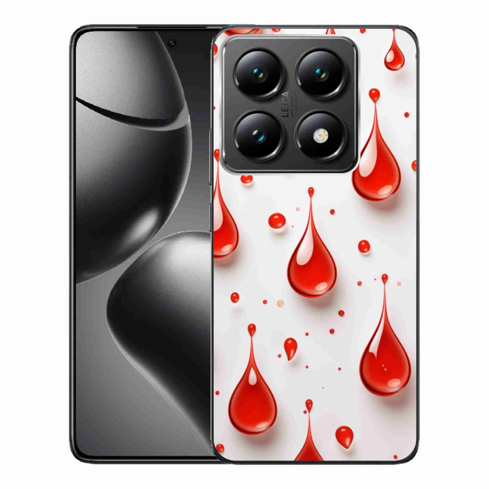 Gél borítás mmCase a Xiaomi 14T Pro számára - piros cseppek