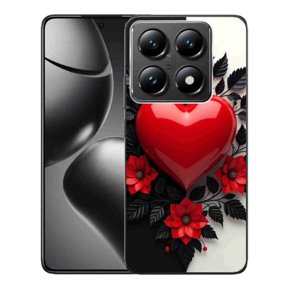 Gél borítás mmCase a Xiaomi 14T Pro számára - piros szív