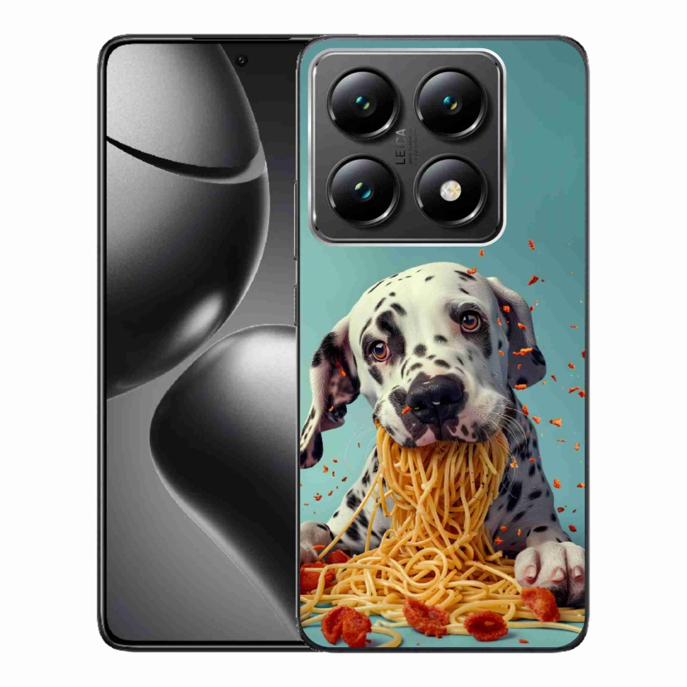 Gél borítás mmCase a Xiaomi 14T Pro számára - Dalmát és spagetti