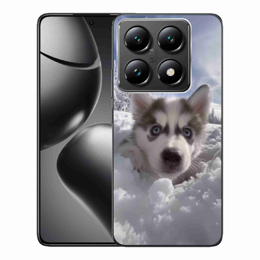 Gél borítás mmCase a Xiaomi 14T Pro számára - husky a hóban