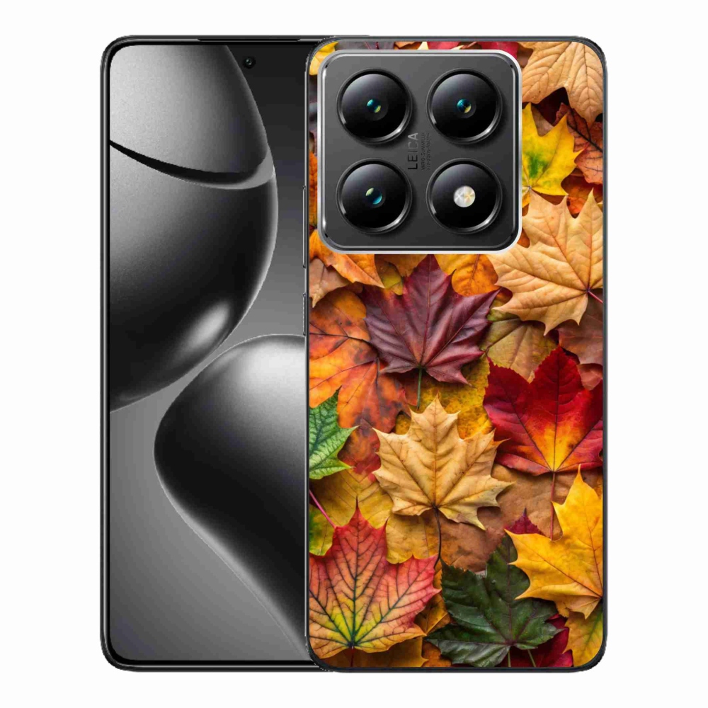Gél borítás mmCase a Xiaomi 14T Pro számára - juharlevelek 2