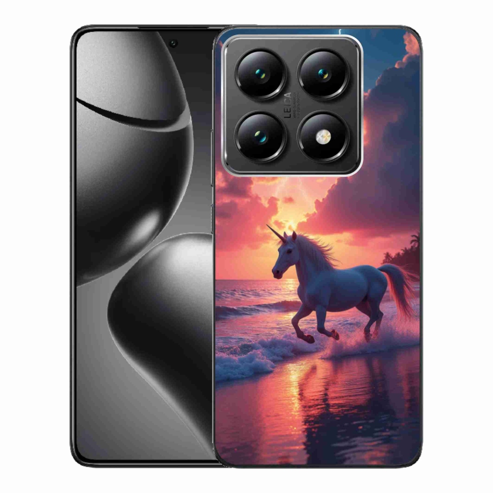 Gél borítás mmCase a Xiaomi 14T Pro számára - egyszarvú a tengerparton