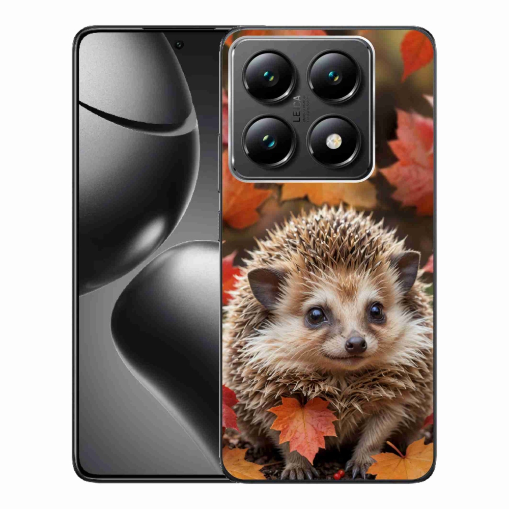 Gél borító mmCase a Xiaomi 14T Pro számára - sün a levelekben