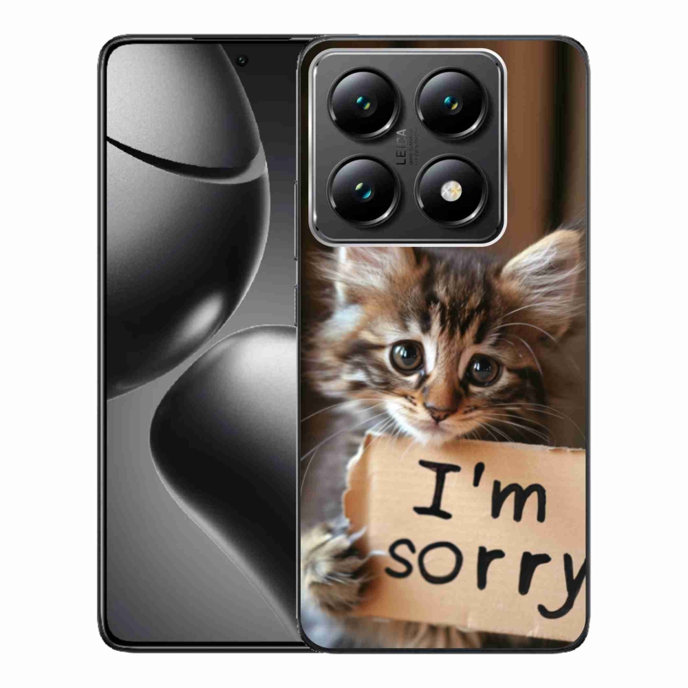 Gél borítás mmCase a Xiaomi 14T Pro számára - macska bocsánatkérése