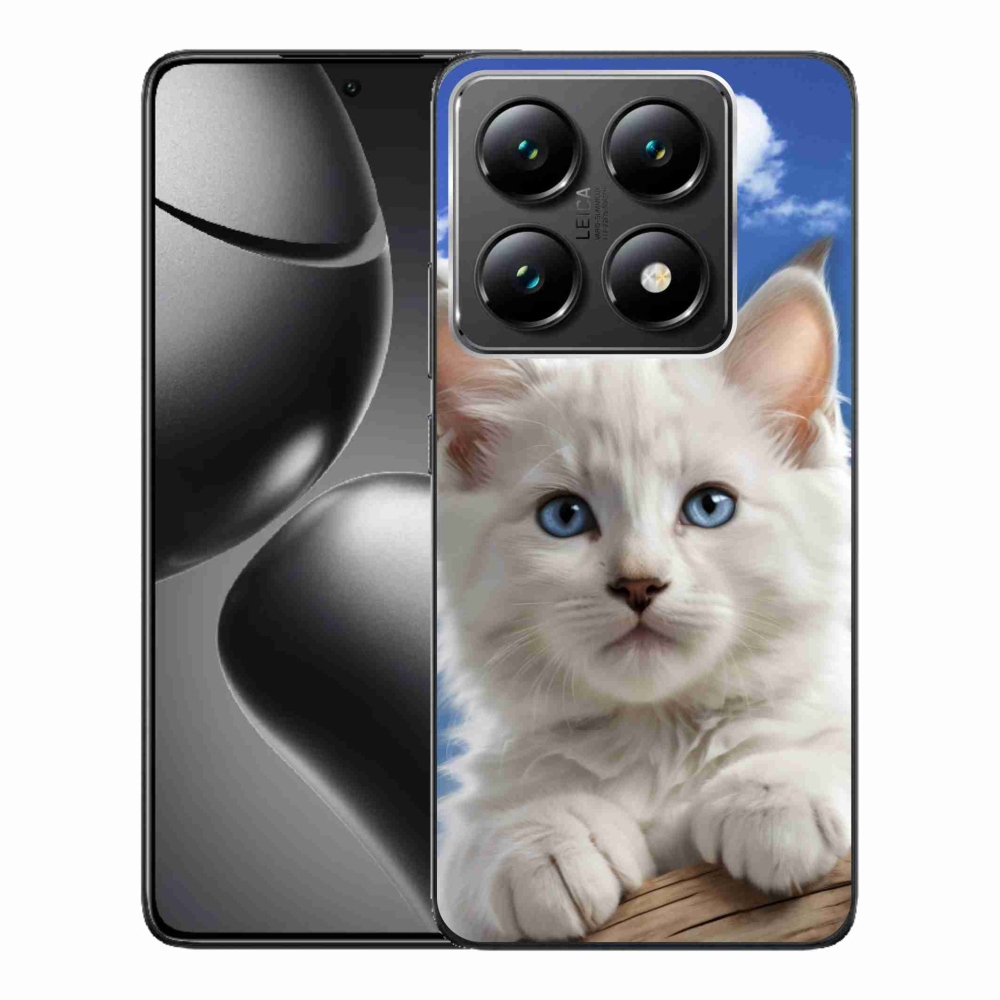 Gél borító mmCase a Xiaomi 14T Pro számára - cica és felhők