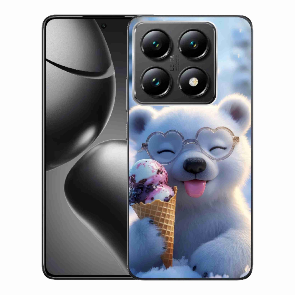 Gél borítás mmCase a Xiaomi 14T Pro számára - mackó fagylalttal