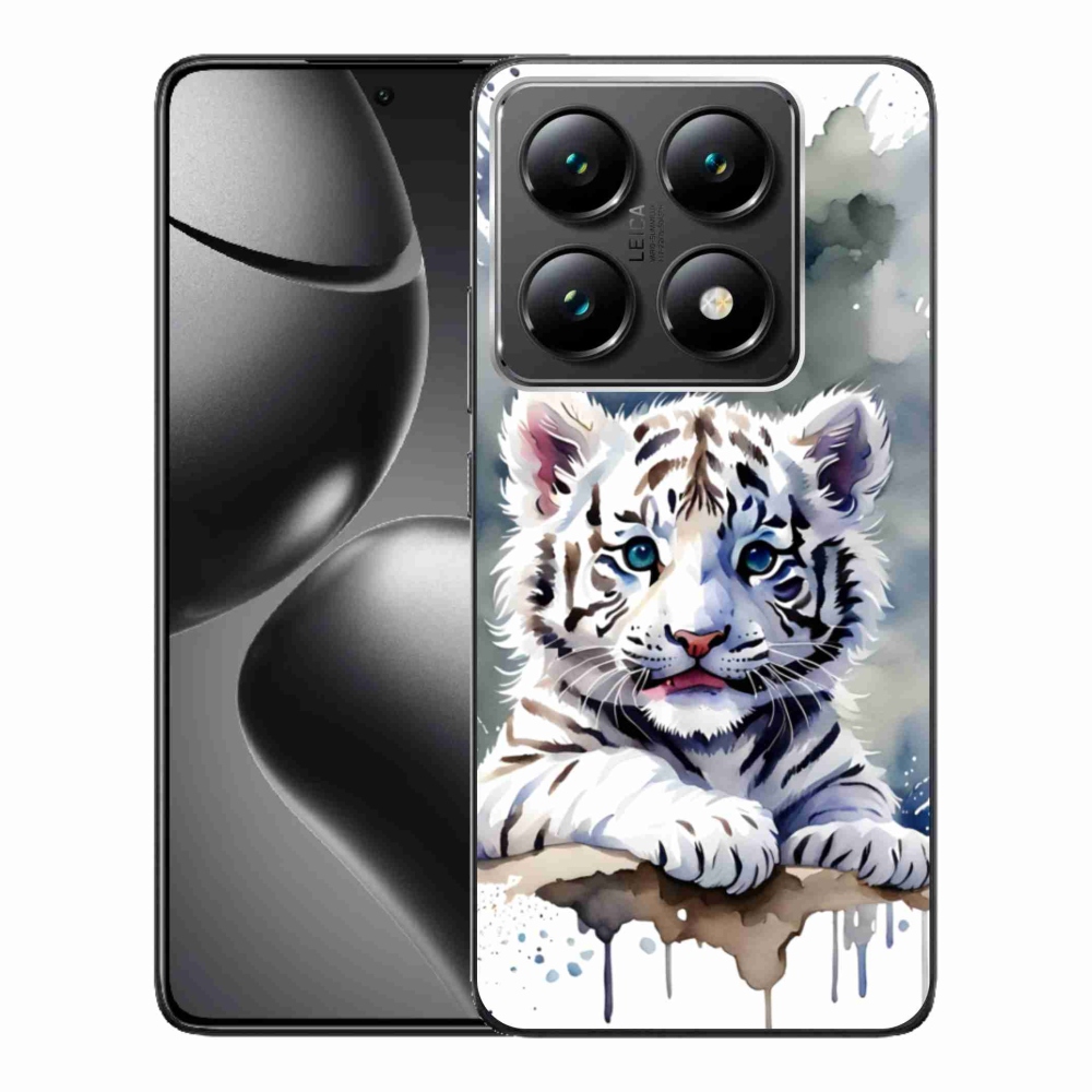 Gél borítás mmCase a Xiaomi 14T Pro számára - fehér tigriskölyök