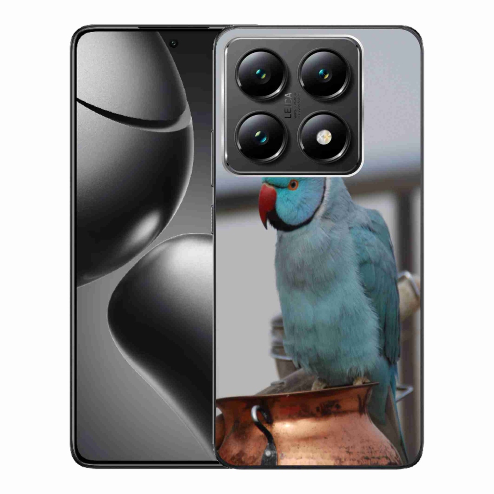 Gél borítás mmCase a Xiaomi 14T Pro készülékhez - papagáj alexander kék