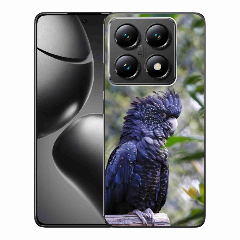 Gél borítás mmCase a Xiaomi 14T Pro számára - papagáj kakadu fekete