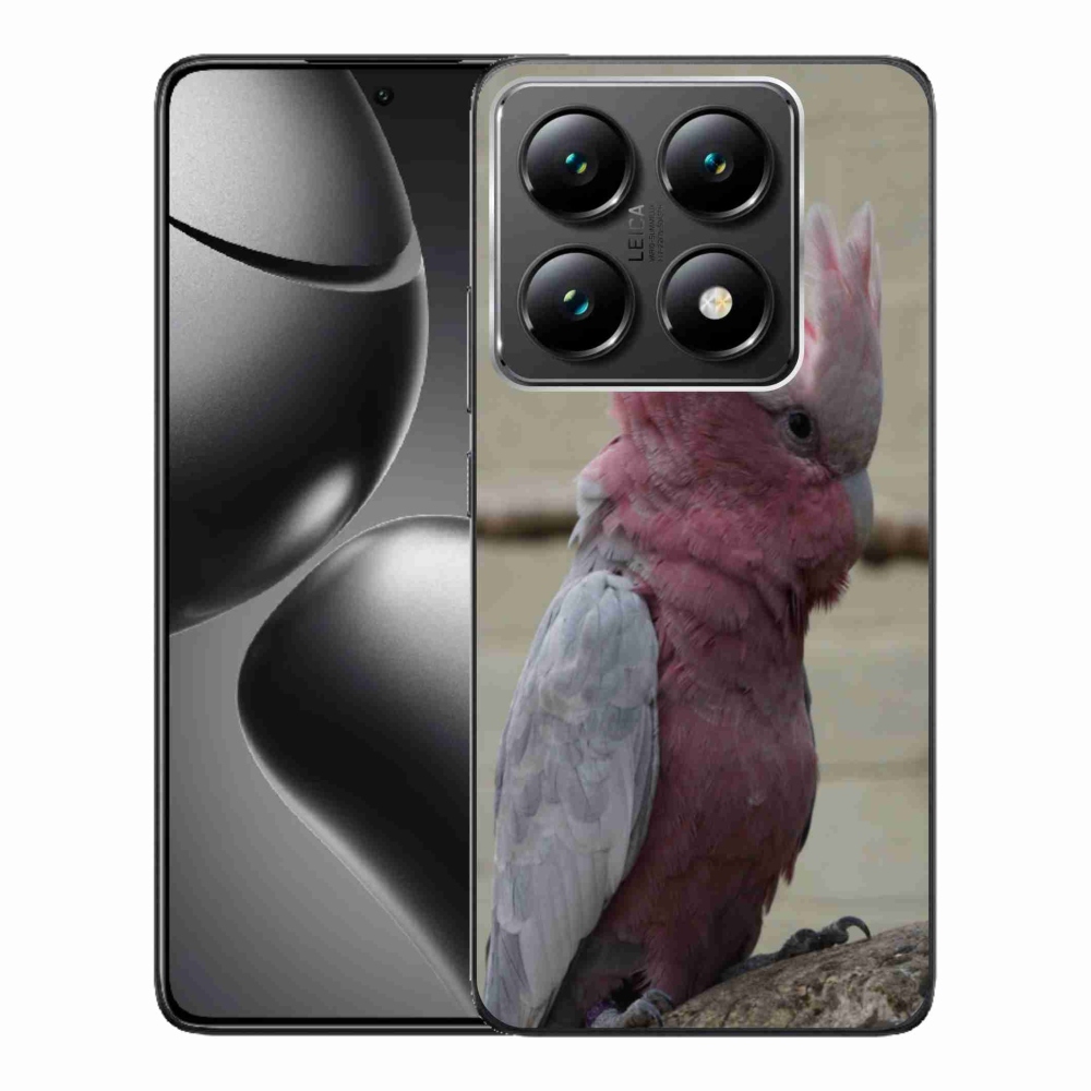 Gél borítás mmCase a Xiaomi 14T Pro számára - papagáj kakadu rózsaszínű