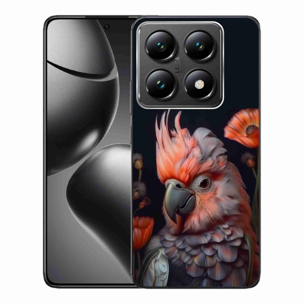 Gél borítás mmCase a Xiaomi 14T Pro számára - papagáj kakadu színekben