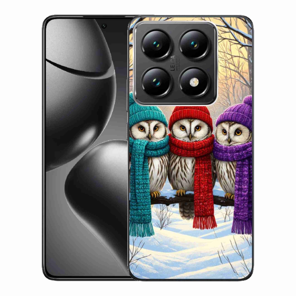 Gél borítás mmCase a Xiaomi 14T Pro számára - bagoly barátok