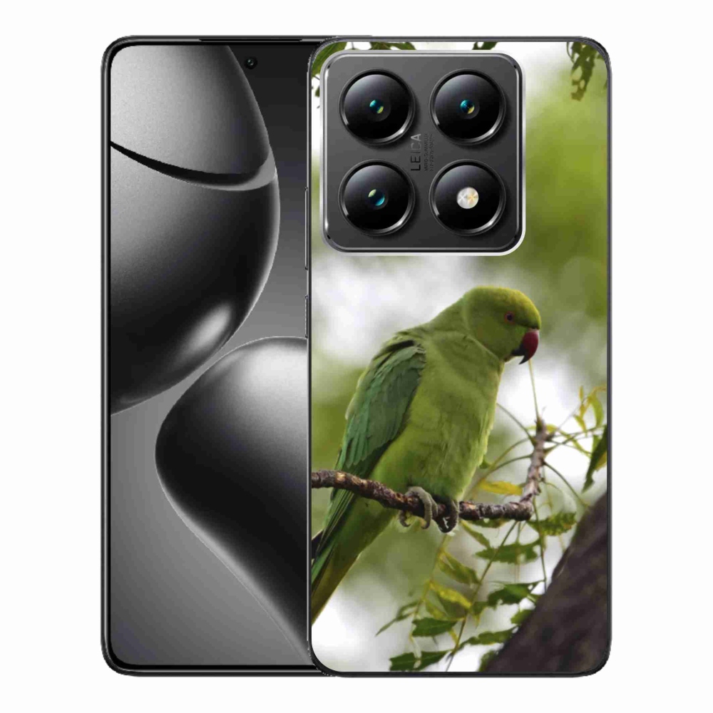 Gél borítás mmCase a Xiaomi 14T Pro számára - zöld papagáj