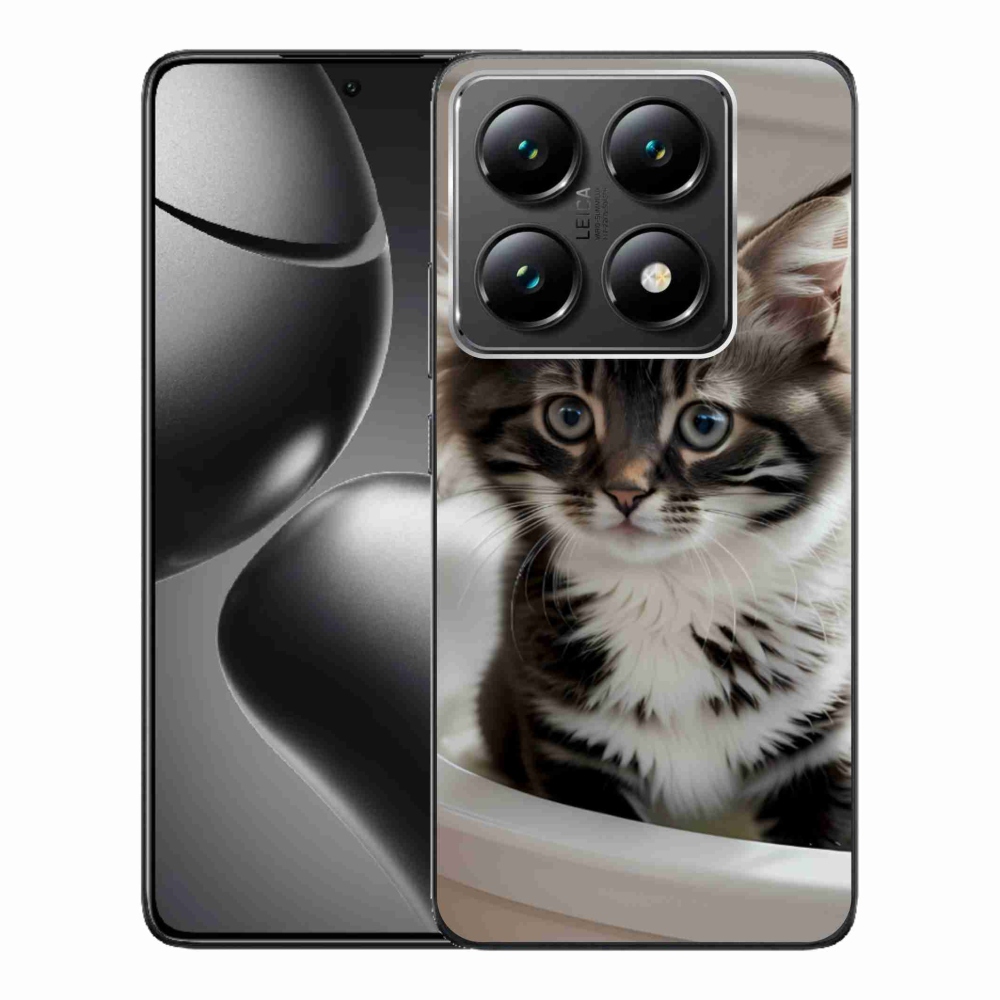 Gél borító mmCase a Xiaomi 14T Pro számára - kíváncsi cica