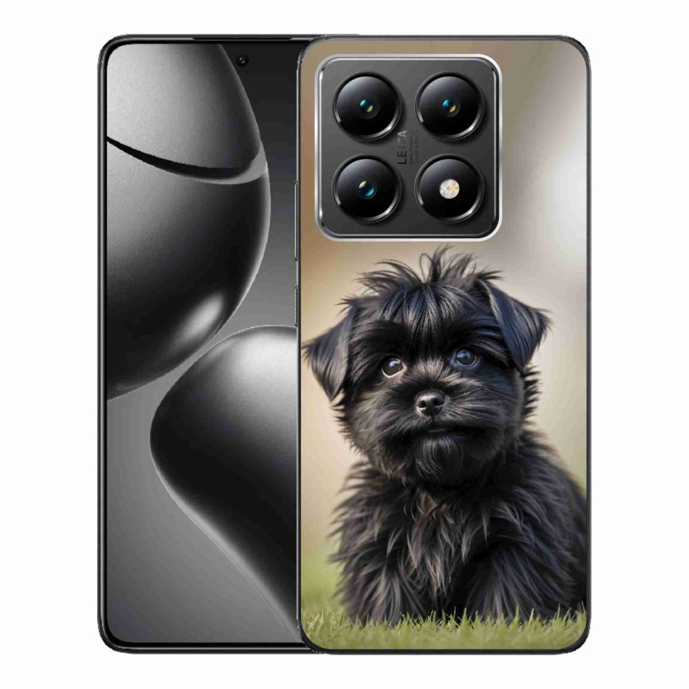 Gél borítás mmCase a Xiaomi 14T-hez - aranyos fekete kutya